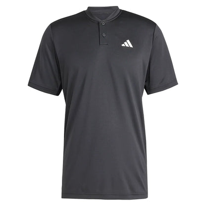 Men`s Club Henley Tennis Polo Black Apparel Adidas