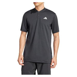 Men`s Club Henley Tennis Polo Black Apparel Adidas
