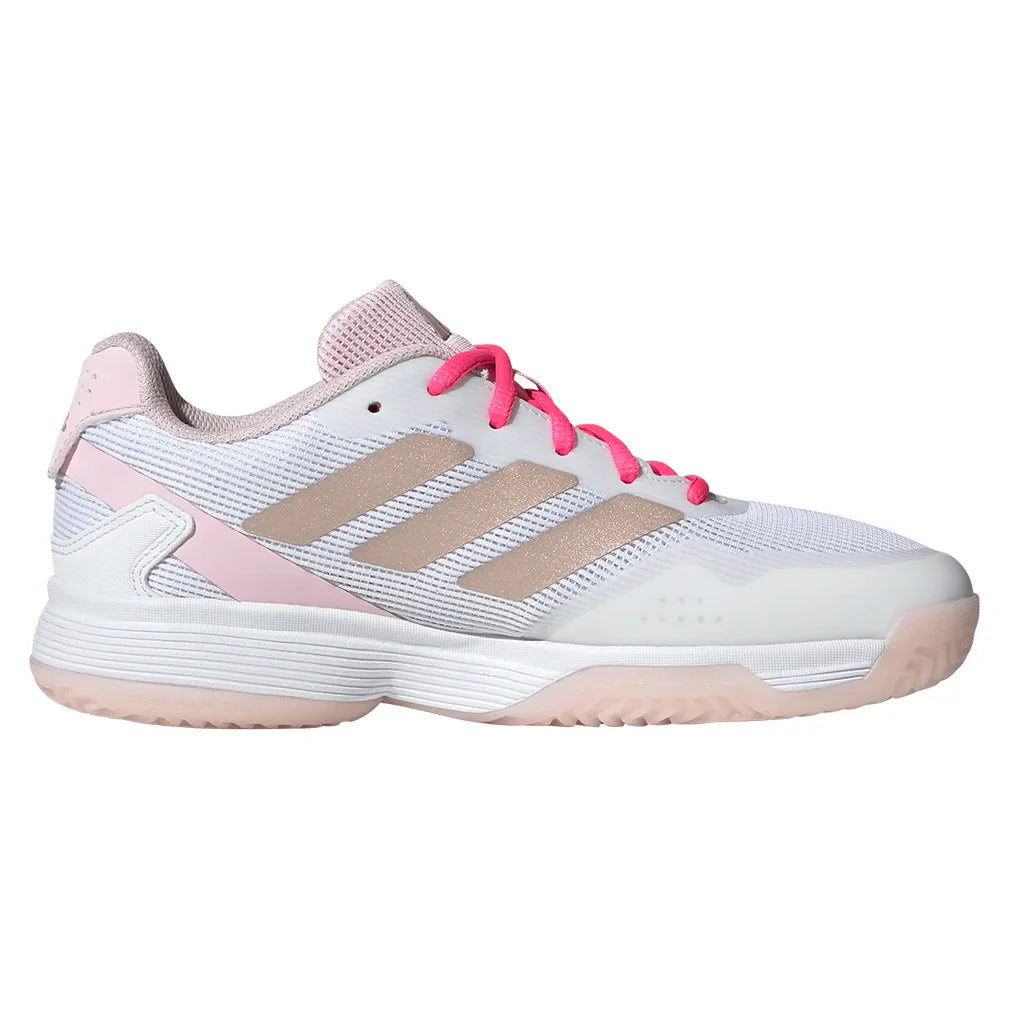 Juniors` Ubersonic Tennis Shoes Off White and Powder Plum Footwear Adidas
