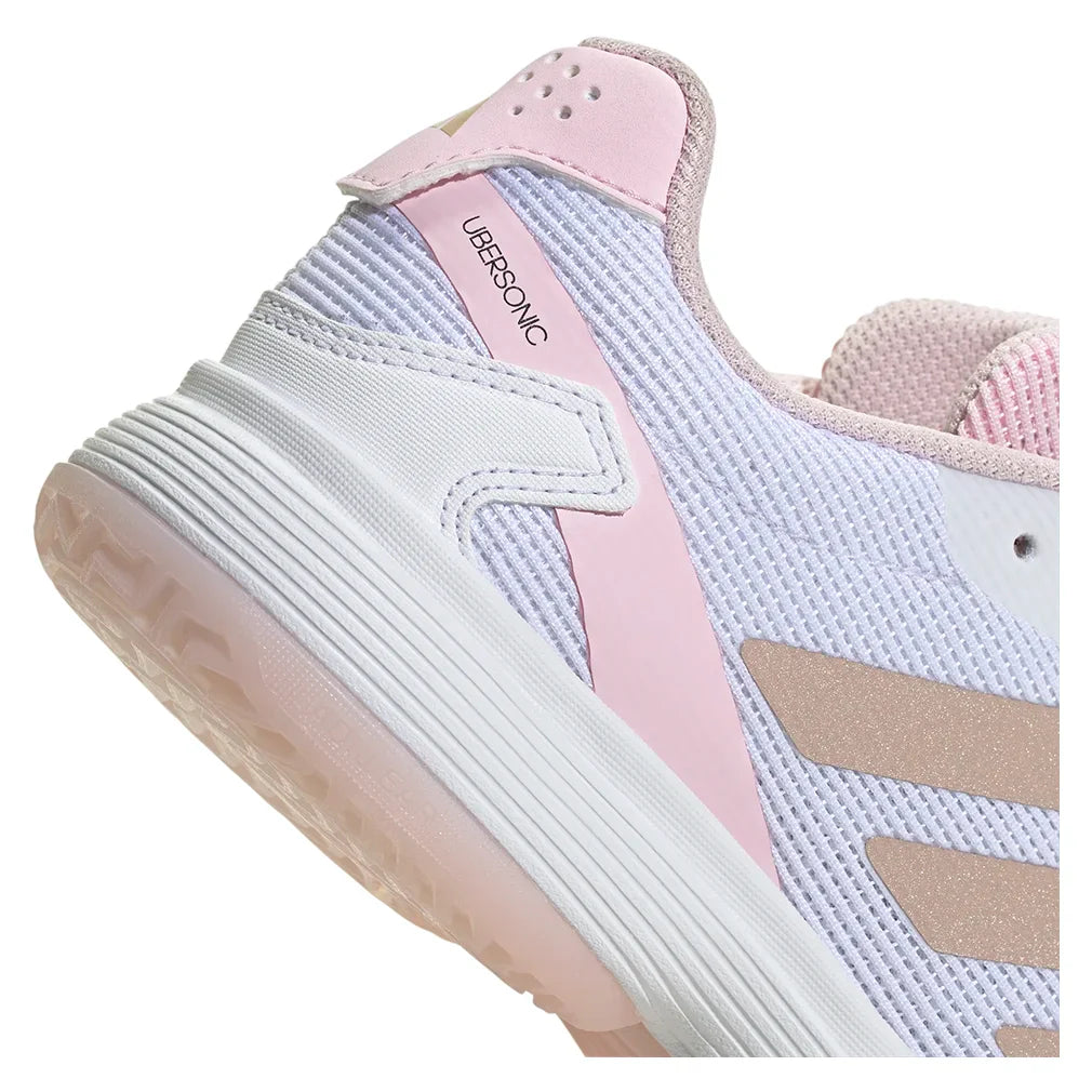 Juniors` Ubersonic Tennis Shoes Off White and Powder Plum Footwear Adidas