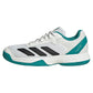 Juniors` Courtflash Tennis Shoes Footwear White and Pure Teal Footwear Adidas