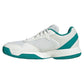 Juniors` Courtflash Tennis Shoes Footwear White and Pure Teal Footwear Adidas