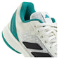 Juniors` Courtflash Tennis Shoes Footwear White and Pure Teal Footwear Adidas