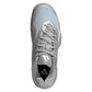 Juniors` Barricade Tennis Shoes Silver Metallic and Dash Grey Footwear Adidas