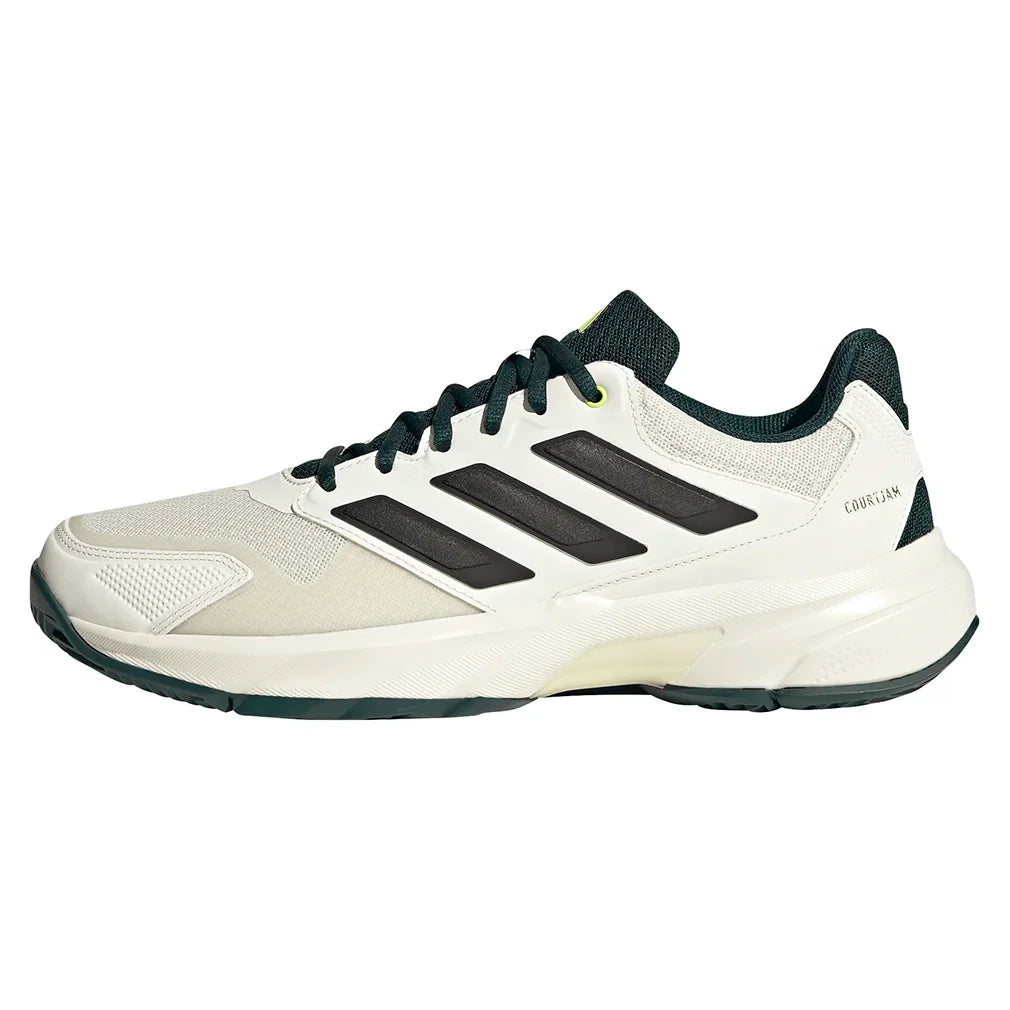 Men`s CourtJam Control 3 Tennis Shoes Off White and Aurora Ivy Footwear Adidas