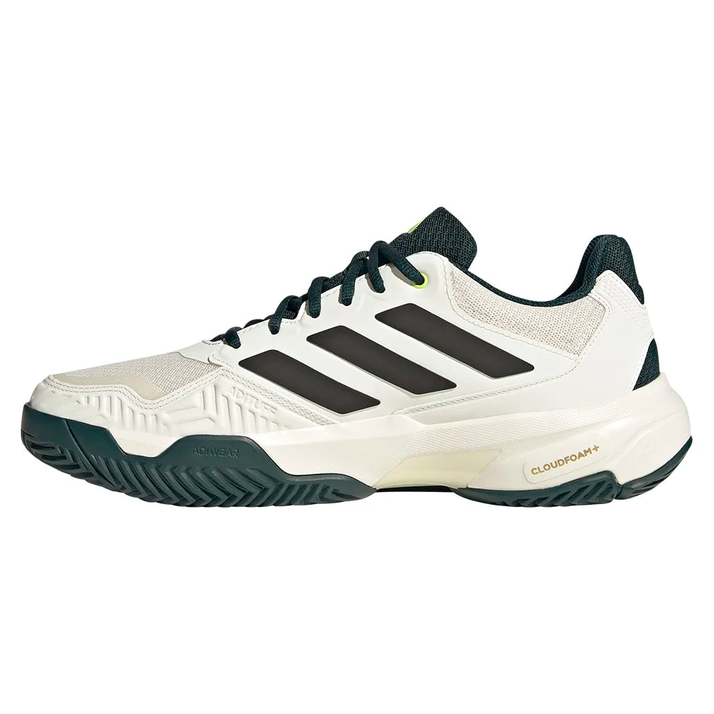 Men`s CourtJam Control 3 Tennis Shoes Off White and Aurora Ivy Footwear Adidas
