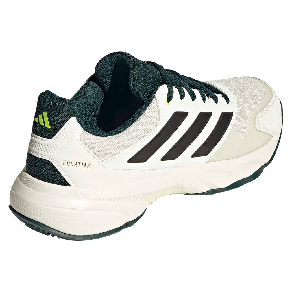Men`s CourtJam Control 3 Tennis Shoes Off White and Aurora Ivy Footwear Adidas
