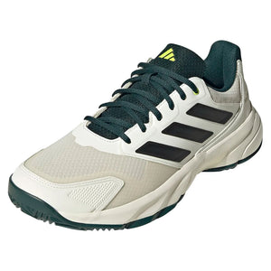 Men`s CourtJam Control 3 Tennis Shoes Off White and Aurora Ivy Footwear Adidas