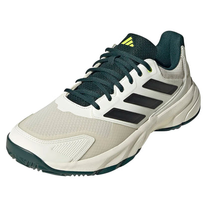 Men`s CourtJam Control 3 Tennis Shoes Off White and Aurora Ivy Footwear Adidas