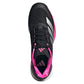 Men`s Defiant Speed 2 Tennis Shoes Core Black and Silver Metallic Footwear Adidas