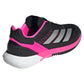 Men`s Defiant Speed 2 Tennis Shoes Core Black and Silver Metallic Footwear Adidas