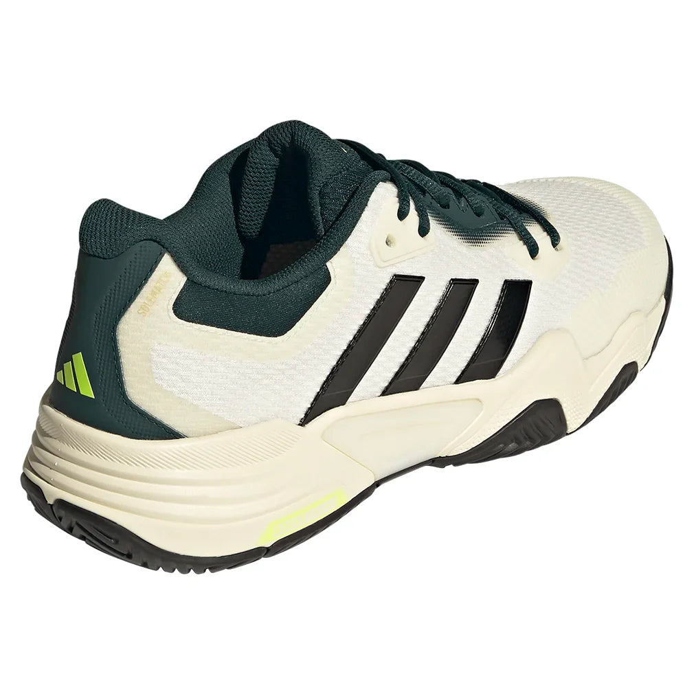 Men`s Solematch Control 2 Tennis Shoes Off White and Silver Metallic Footwear Adidas