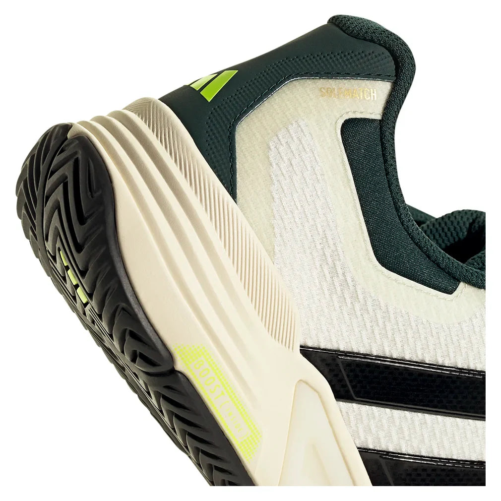 Men`s Solematch Control 2 Tennis Shoes Off White and Silver Metallic Footwear Adidas