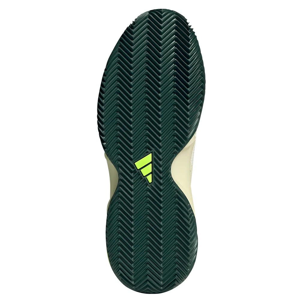 Men`s Barricade 13 Clay Tennis Shoes Off White and Core Black Footwear Adidas