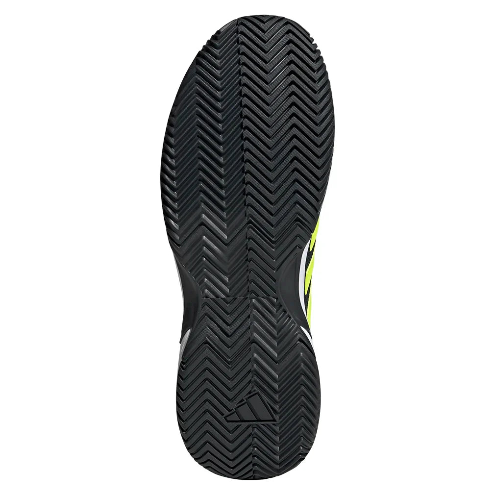 Men`s GameCourt 2 Tennis Shoes Carbon and Lucid Lemon Footwear Adidas