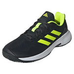 Men`s GameCourt 2 Tennis Shoes Carbon and Lucid Lemon Footwear Adidas