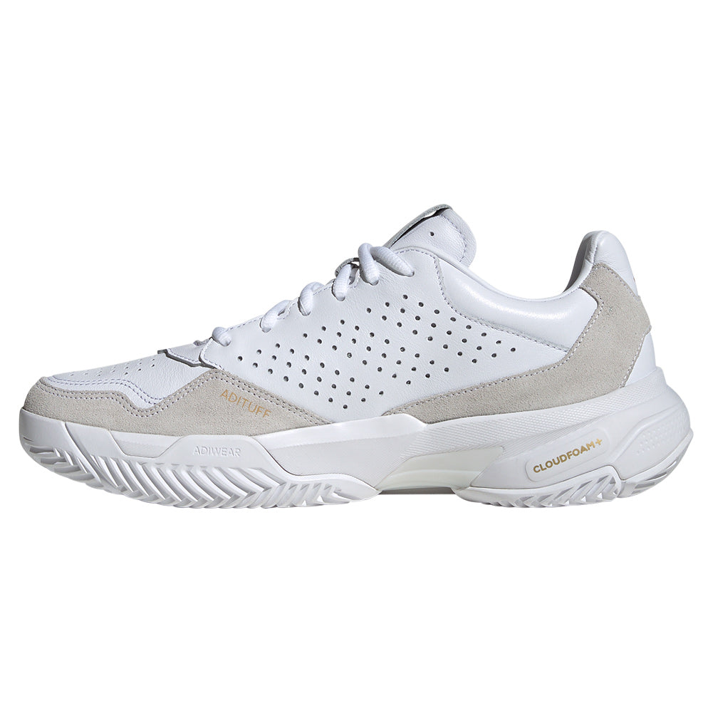 Men`s CourtJam Control 3 Premium Tennis Shoes White Footwear Adidas
