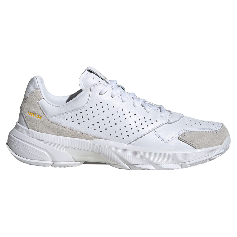 Men`s CourtJam Control 3 Premium Tennis Shoes White Footwear Adidas
