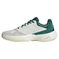 Men`s CourtJam Control 3 Premium Tennis Shoes White and Collegiate Green Footwear Adidas