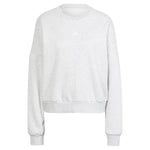 Women`s Small Logo Feel Cozy Training Sweatshirt Grey Heather Apparel Adidas