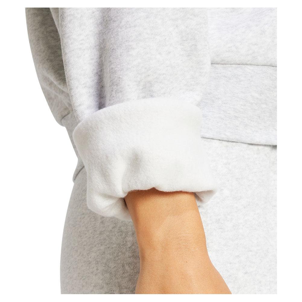 Women`s Small Logo Feel Cozy Training Sweatshirt Grey Heather Apparel Adidas