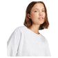 Women`s Small Logo Feel Cozy Training Sweatshirt Grey Heather Apparel Adidas