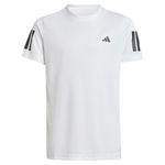 Boys' Club 3 Stripe Tennis Tee White Apparel Adidas