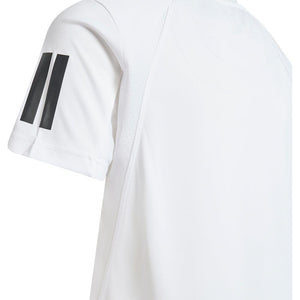 Boys' Club 3 Stripe Tennis Tee White Apparel Adidas