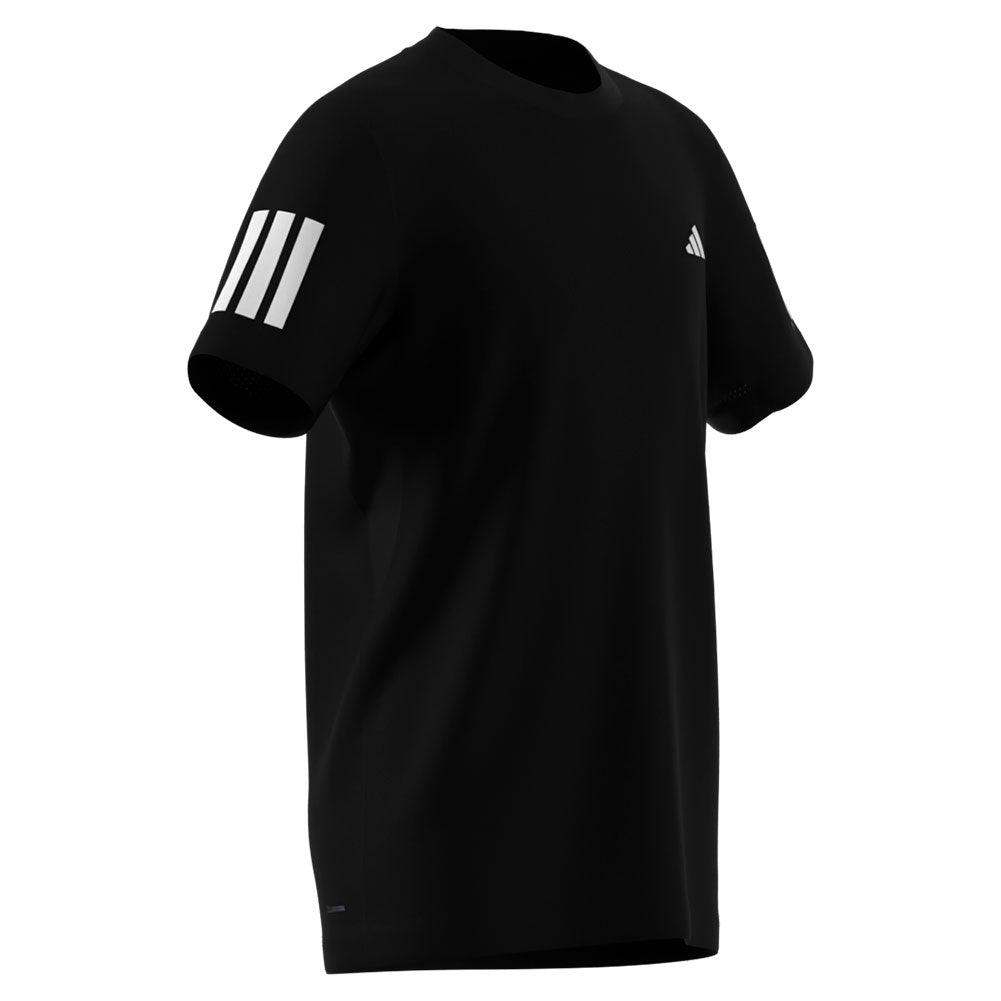 Boys' Club 3 Stripe Tennis Top Black Apparel Adidas