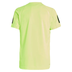 Boys' Club 3 Stripe Tennis Tee Lucid Lemon Apparel Adidas