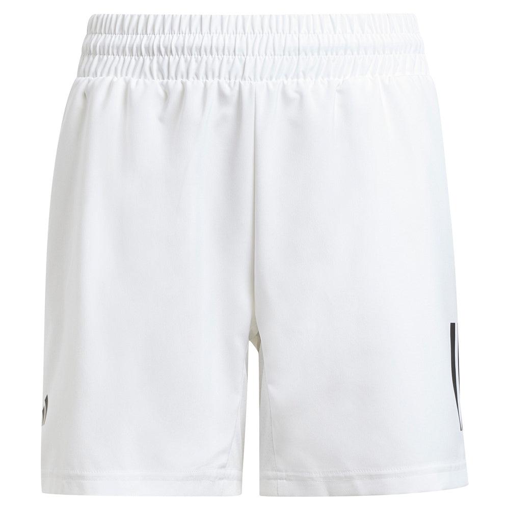 Boys' Club 3 Stripe Tennis Short White Apparel Adidas
