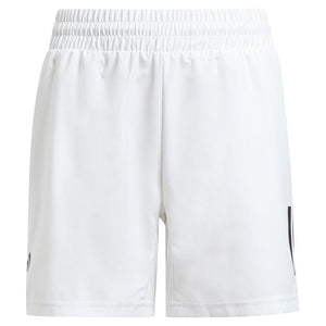 Boys' Club 3 Stripe Tennis Short White Apparel Adidas