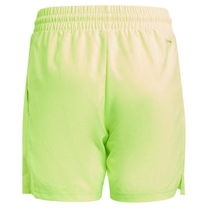 Boys' Club 3 Stripe Tennis Shorts Lucid Lemon Apparel Adidas