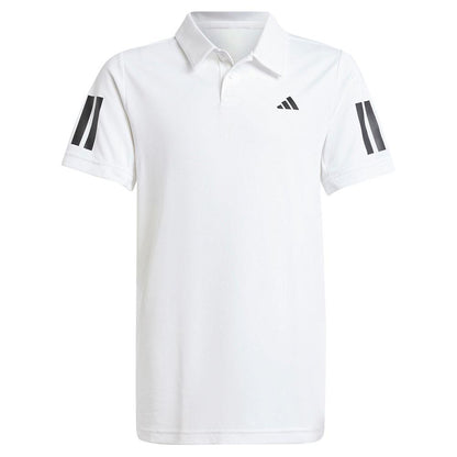 Boys' Club 3 Stripe Tennis Polo White Apparel Adidas