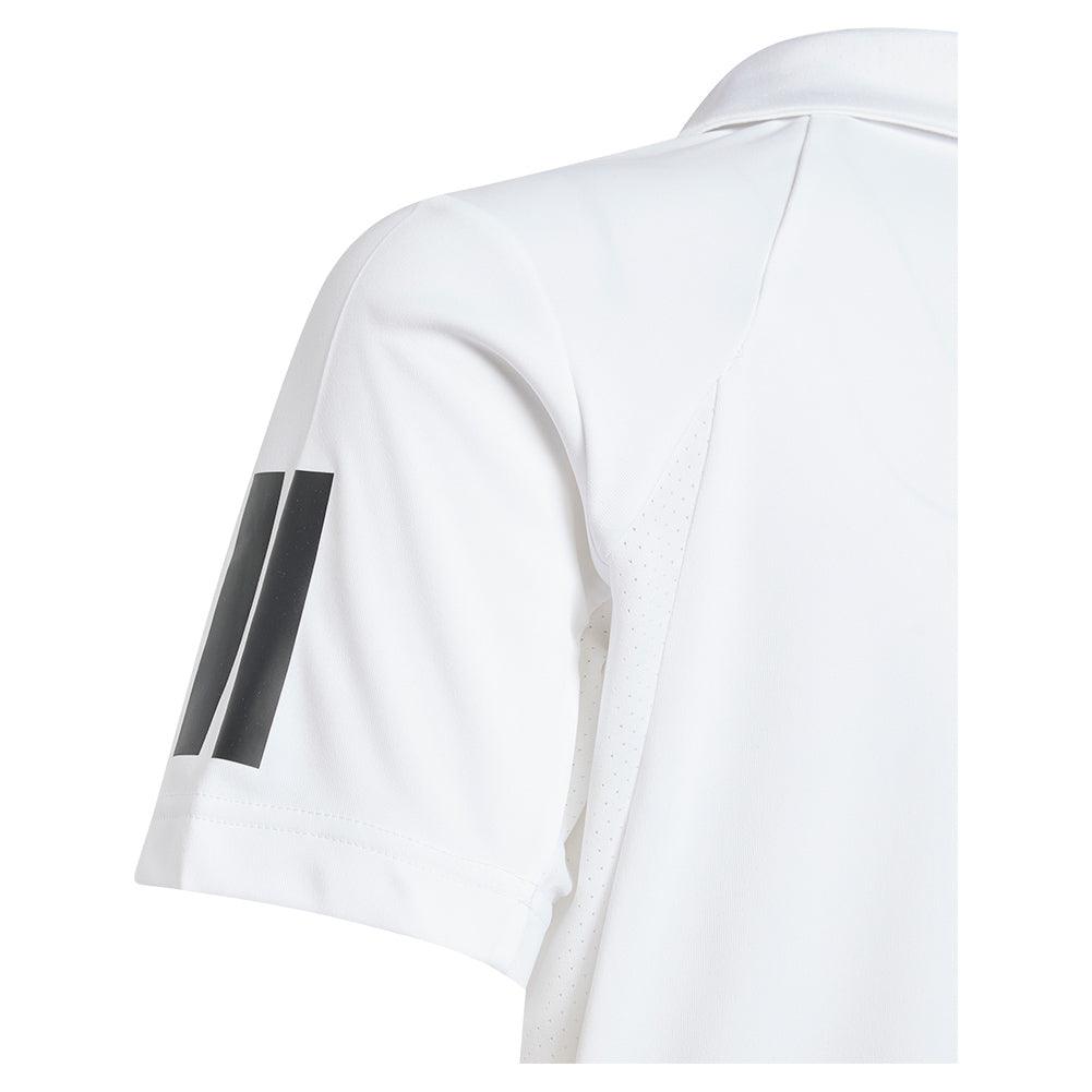 Boys' Club 3 Stripe Tennis Polo White Apparel Adidas