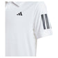 Boys' Club 3 Stripe Tennis Polo White Apparel Adidas