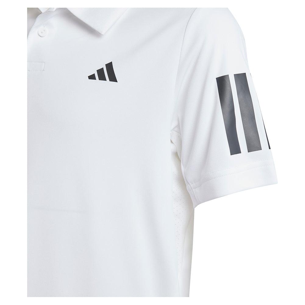 Boys' Club 3 Stripe Tennis Polo White Apparel Adidas