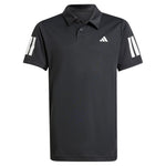 Boys' Club 3 Stripe Tennis Polo Black Apparel Adidas
