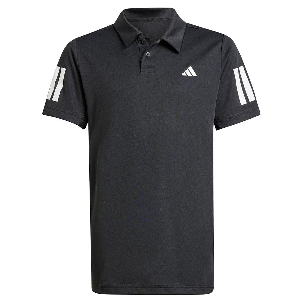 Boys' Club 3 Stripe Tennis Polo Black Apparel Adidas
