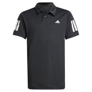 Boys' Club 3 Stripe Tennis Polo Black Apparel Adidas