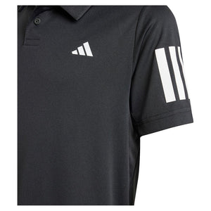 Boys' Club 3 Stripe Tennis Polo Black Apparel Adidas