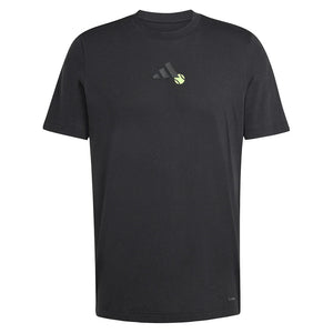 Men`s Graphic Tennis Tee Black Apparel Adidas