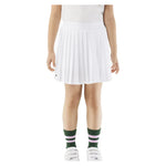 Girls' Pleated Poly Tennis Skort with Shorts Blanc Apparel Lacoste