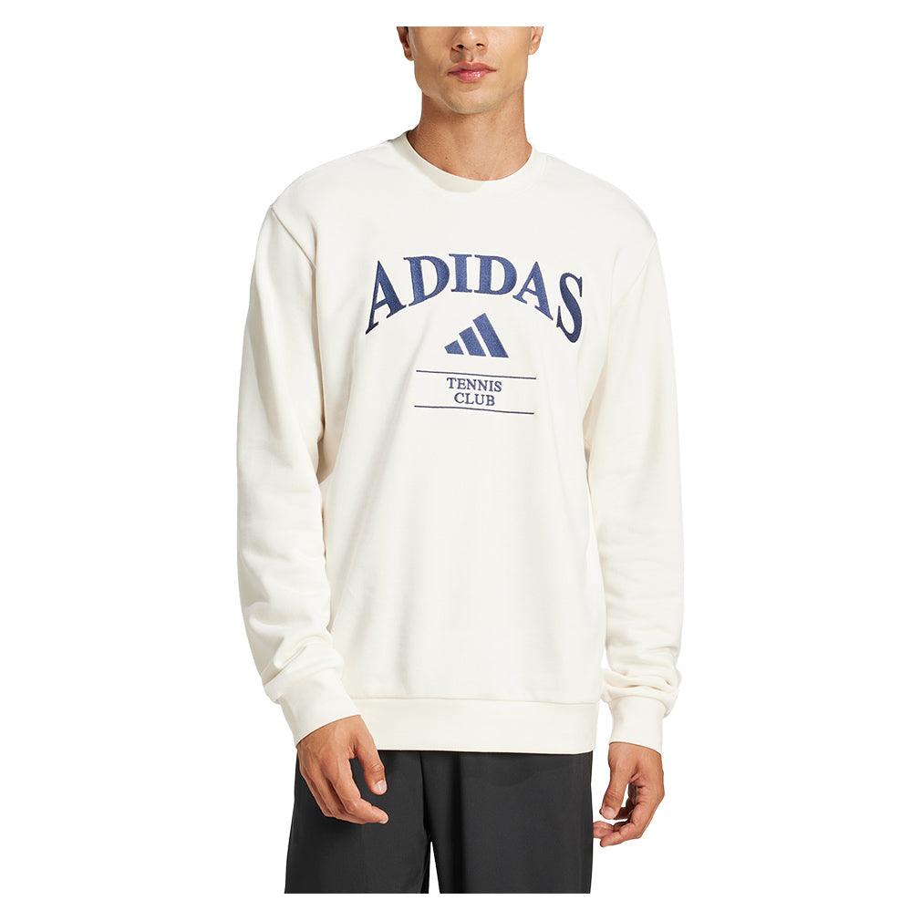 Men`s Long Sleeve Heritage Graphic Tennis Top Chalk White Apparel Adidas