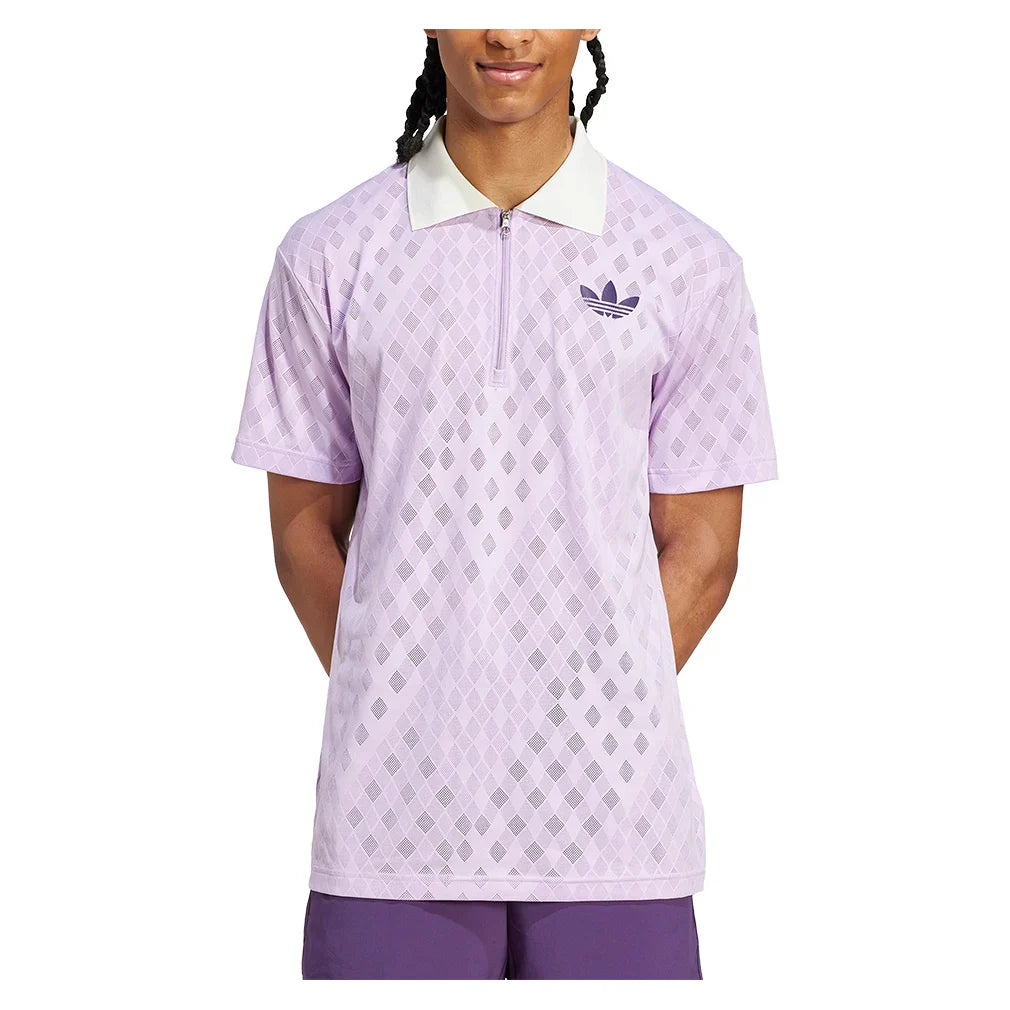Men`s Pro Tennis Polo Powder Plum Apparel Adidas