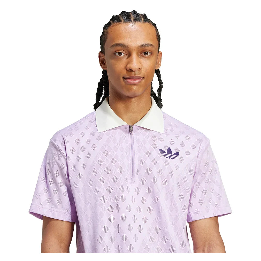 Men`s Pro Tennis Polo Powder Plum Apparel Adidas