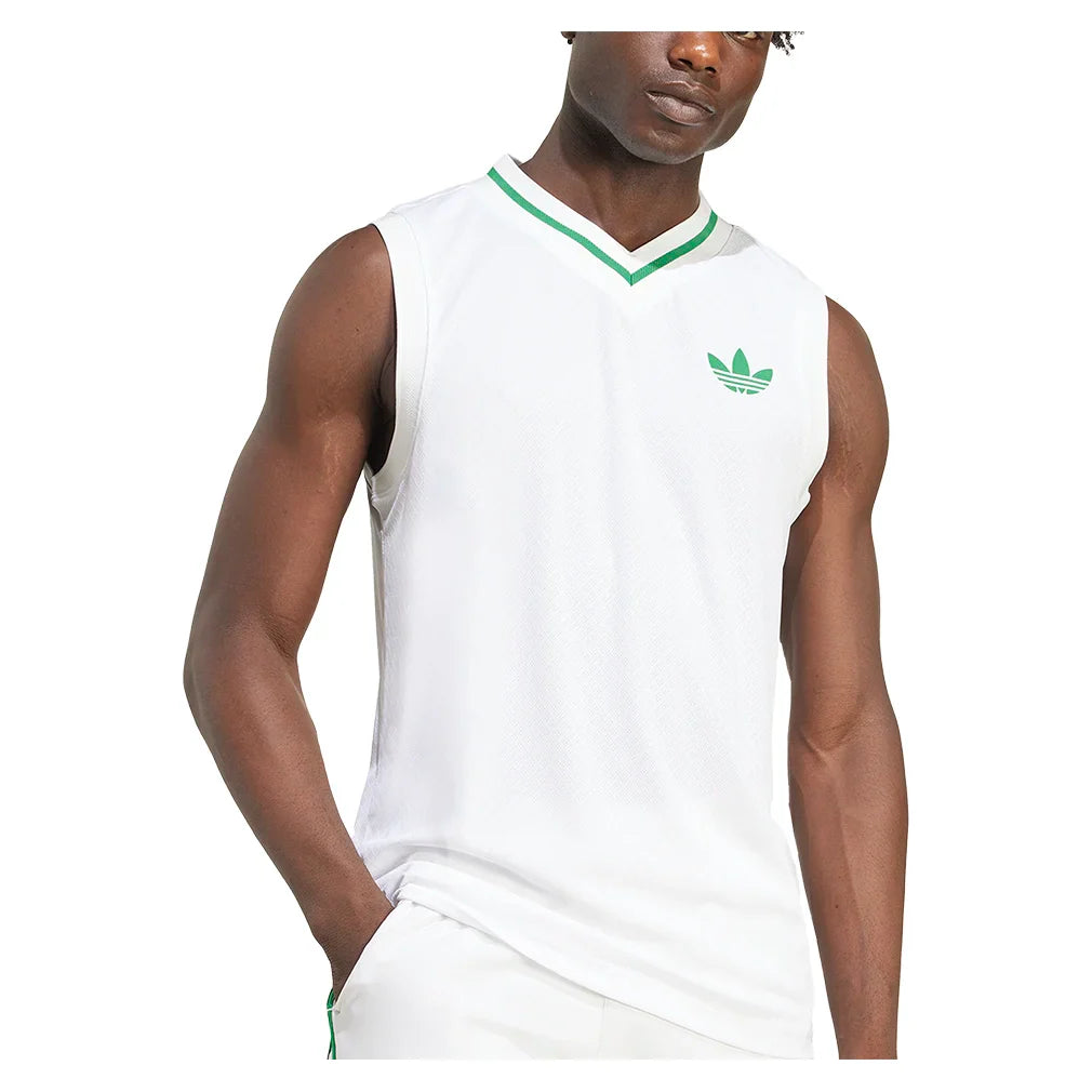 Men`s Pro Tennis Tank Top White Apparel Adidas