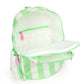 Juniors` Love Tennis Backpack Mint and White Cabana Stripe Bags Ame And Lulu