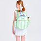 Juniors` Love Tennis Backpack Mint and White Cabana Stripe Bags Ame And Lulu