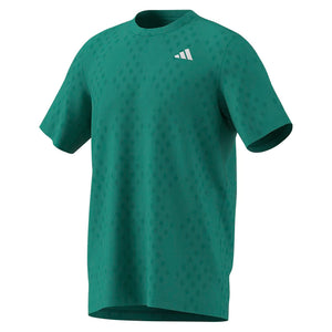 Men`s Club Graphic Tennis Top Powder and Preloved Teal Apparel Adidas